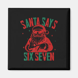 Imán Santa Dice Seis Siete Funny Navidad 6 7 Meme