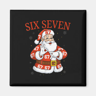 Imán Santa divertido 67 Seis Siete Meme Navidad Festejo