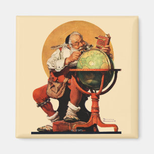 Imán Santa en el globo