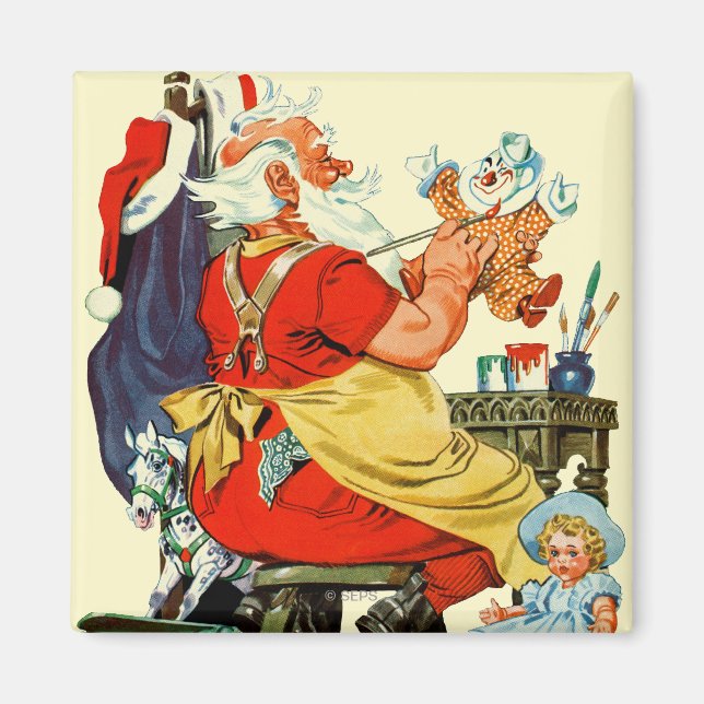 Imán Santa en el trabajo (Frente)