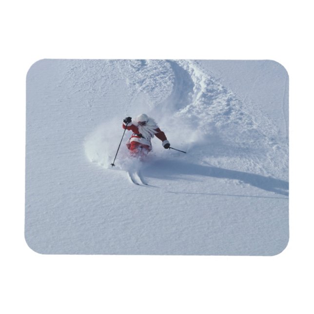 Imán Santa Esquíando en Snowbird Ski Resort, Wasatch (Horizontal)