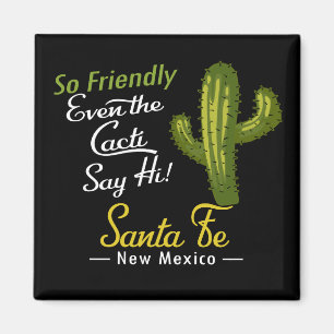Imán Santa Fe Cactus Funny Retro