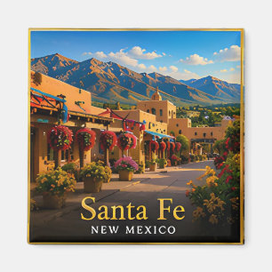 Imán Santa Fe Nuevo México Patrimonio de Adobe y Alto D