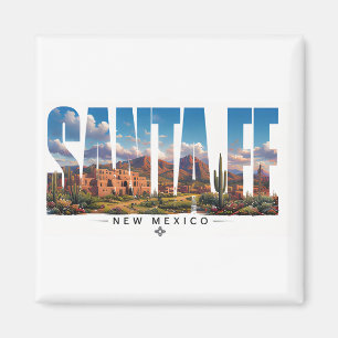 Imán Santa Fe Nuevo México Viaje Montaña Adobe