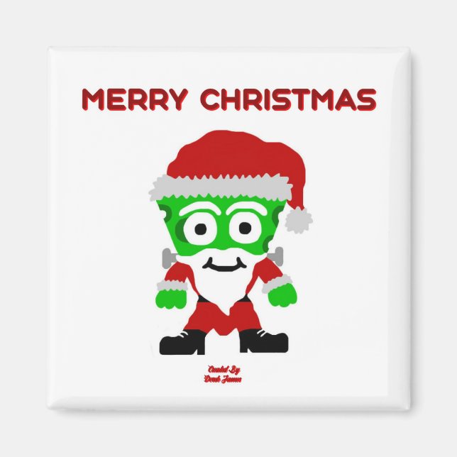 Imán Santa FrankenCheese Magnet cuadrado de 2 pulgadas (Frente)