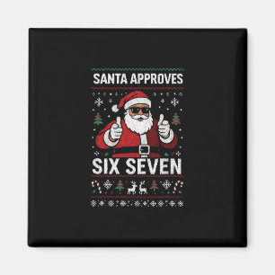 Imán Santa Genial Aprueba 67 Suéter Divertido de Navida