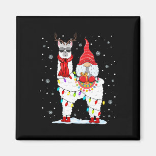 Imán Santa Gnomes viaja a la luz de Navidades de renos 