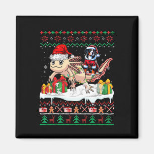Imán Santa Gran Suiza Montaña Riding Axolotl Xmas S