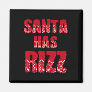 Imán Santa Has Rizz - Funny Gen Alpha Navidades de jerg