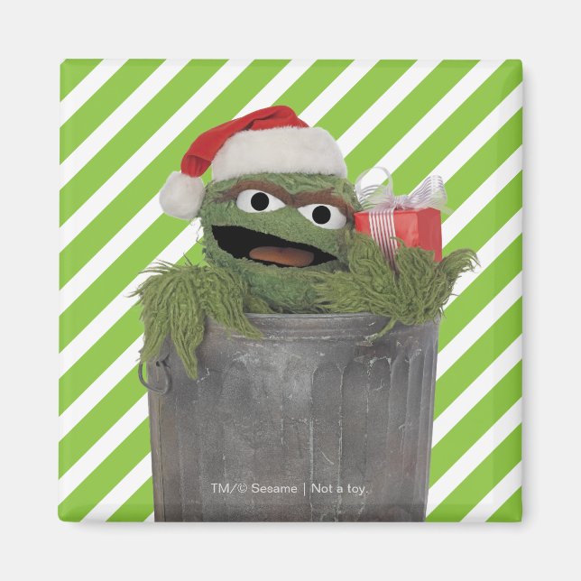 Imán Santa Hat Oscar al Grouch (Frente)