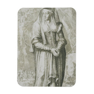 Imán Santa Hildegarda de Bingen Arte Místico Medieval