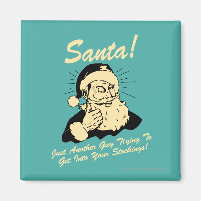 Imán ¡Santa! Hombre tratando de entrar en sus acciones (Frente)