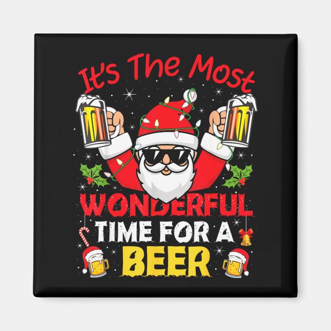 Imán Santa It's The Most Wonderful Time For A Beer Funn (Frente)