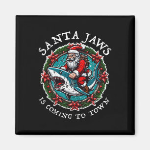 Imán Santa Jaws Viene A Los Navidades De La Ciudad De S