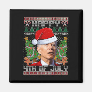 Imán Santa Joe Biden Feliz 4 De Julio De Los Navidades 