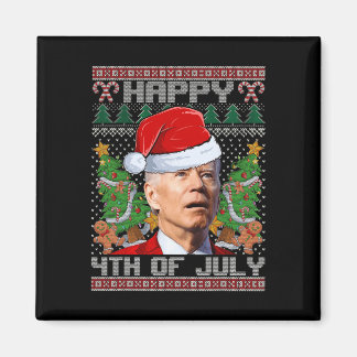Imán Santa Joe Biden Feliz 4 De Julio De Los Navidades