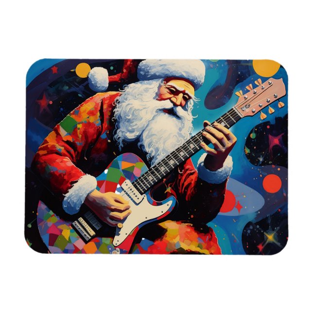 Imán Santa Jugando La Guitarra (Horizontal)