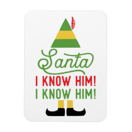 Imán Santa Lo Conozco Navidades Elf Fridge Magnet