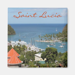 Imán Santa Lucía de la bahía de Marigot