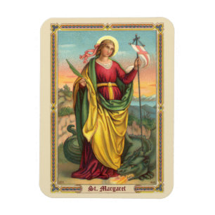 Imán Santa Margarita con dragón y estandarte de Resurre