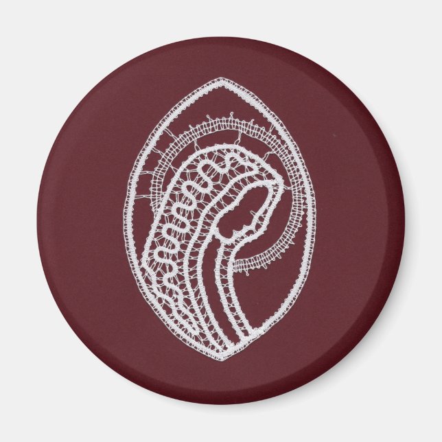 Imán Santa María de la Virgen, encaje (Frente)