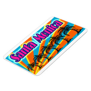 Imán Santa Mónica 5 Palm Trees Magnet