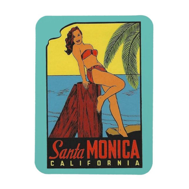 Imán Santa Mónica, California Magnet (Vertical)