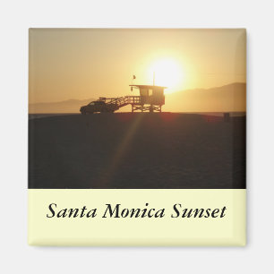Imán Santa Mónica en la puesta del sol