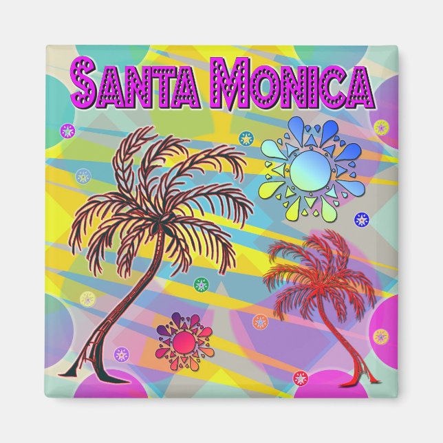 Imán Santa Mónica Feliz y Esperanza (Frente)