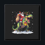 Imán Santa montando dinosaurio T Rex Navidad chicos hom<br><div class="desc">Santa montando dinosaurio T Rex Navidad chicos hombres escuadrón Xmas</div>