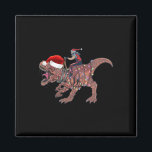 Imán Santa montando dinosaurio T Rex Navidad chicos hom<br><div class="desc">Santa montando dinosaurio T Rex Navidad chicos hombres regalos de Navidad</div>