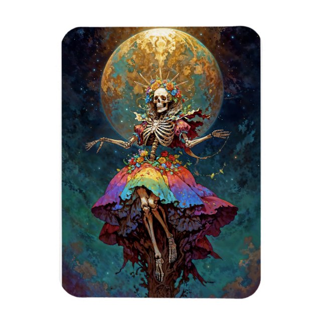 Imán Santa Muerte de los Siete Poderes (Vertical)