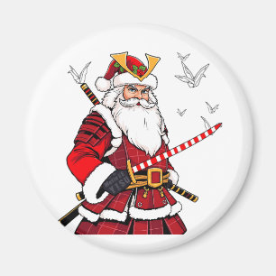 Imán Santa Navidad Santa Claus Arte Japonés Samurái