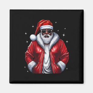 Imán Santa Navidades afroamericanos Pajama Guay Black