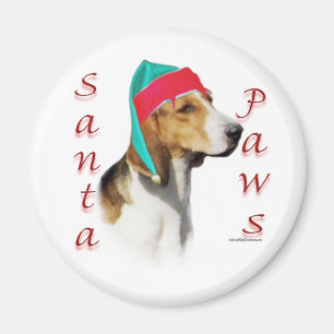 Imán Santa Paws de Foxhound inglés