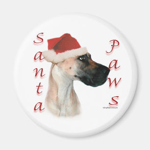 Imán Santa Paws de Great Dane (fawn)