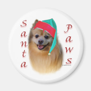 Imán Santa Paws de Pomerania - Magnet