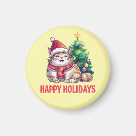 Imán Santa Paws Says Happy Holidays