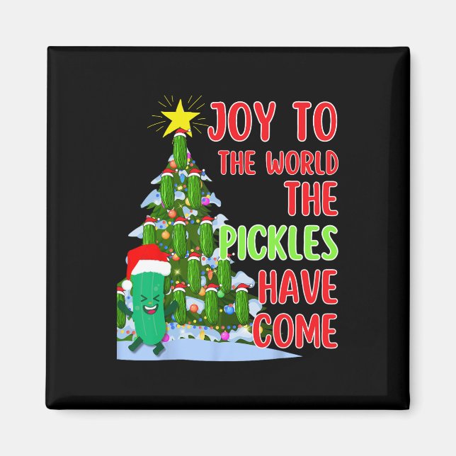 Imán Santa Pickle Christmas Tree Lights Fun Pickle Rega (Frente)