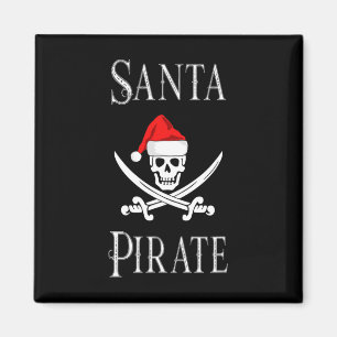 Imán Santa Pirate Skull Navidades Gorra Bote Lo