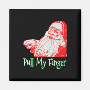 Imán Santa Pull My Finger Funny Navidades Fart Humor Pr