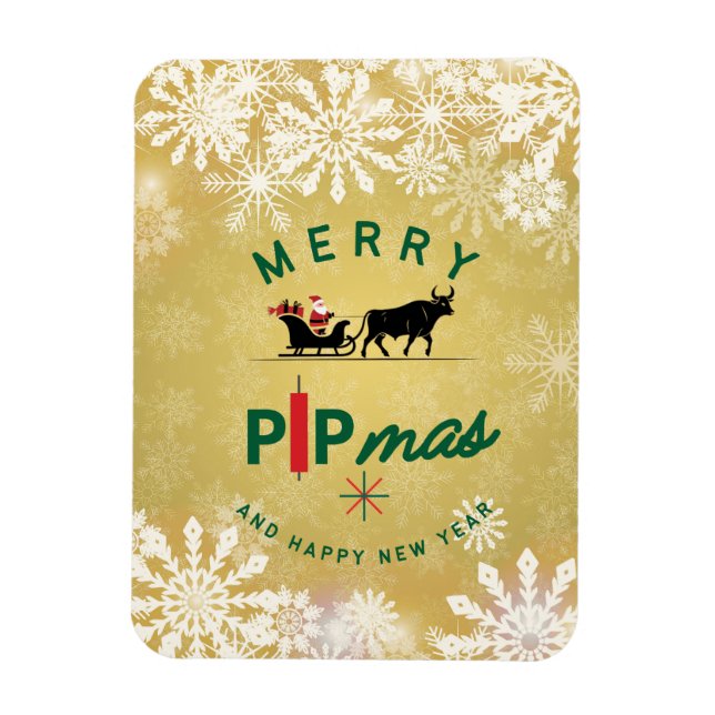 Imán Santa Riding a Bull Sleigh – Forex Pipmas Gift  (Vertical)