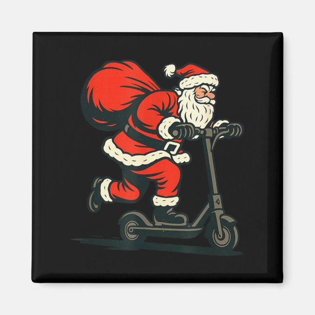 Imán Santa Riding Electric Scooter  (Frente)