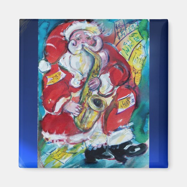 IMÁN SANTA & SAX, FIESTA DE NAVIDAD (Frente)