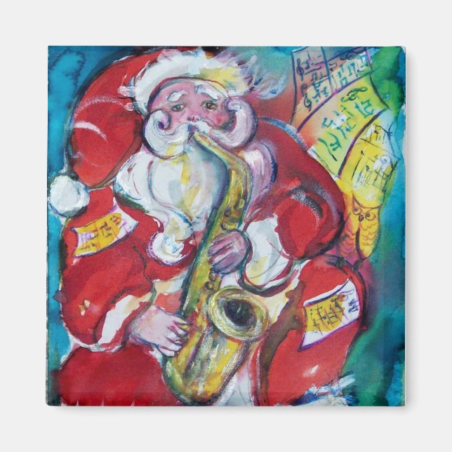 IMÁN SANTA & SAX, FIESTA DE NAVIDAD (Frente)