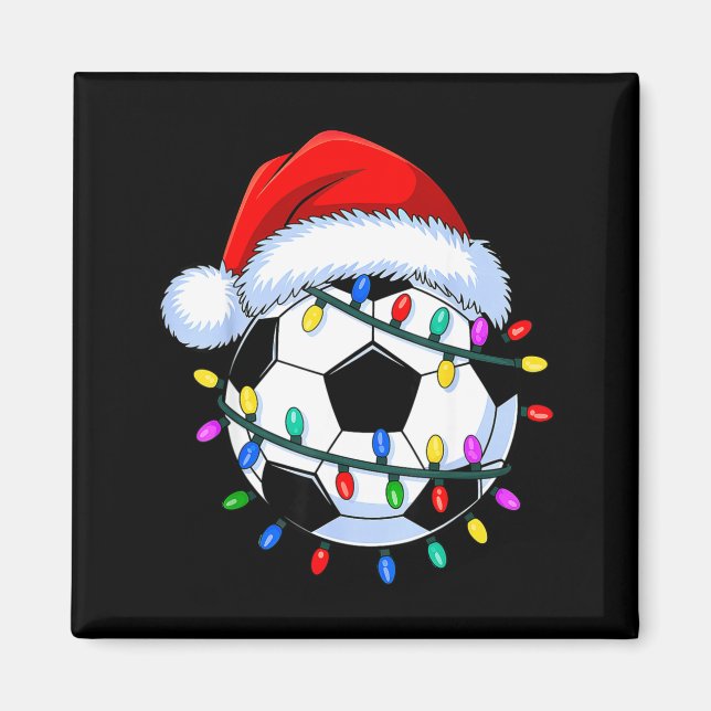 Imán Santa Soccer Ball Christmas Soccer  (Frente)