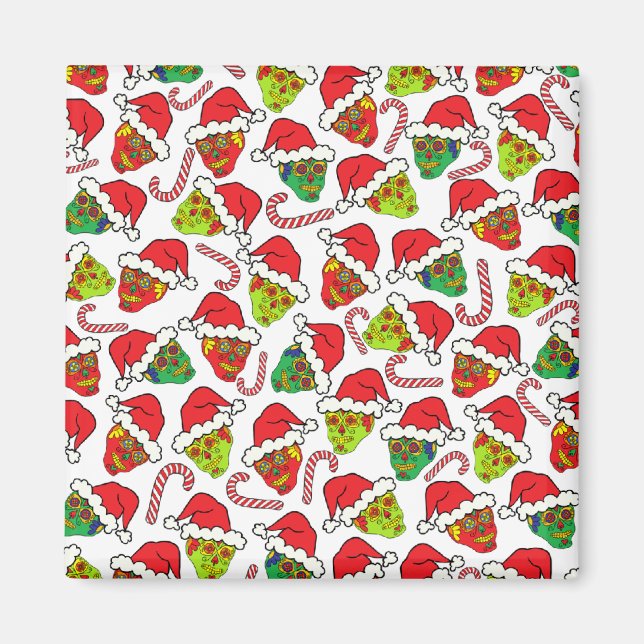 Imán Santa Sugar Skull (Frente)