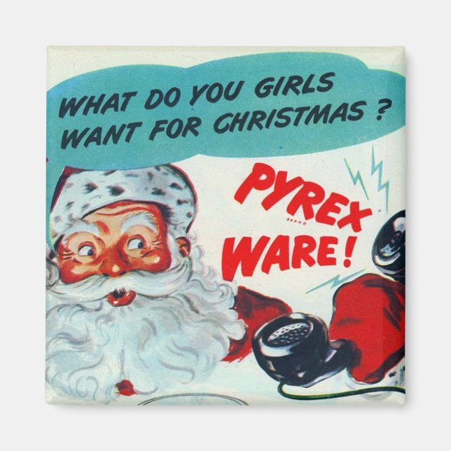Imán Santa te traerá Pyrex Magnet (Frente)