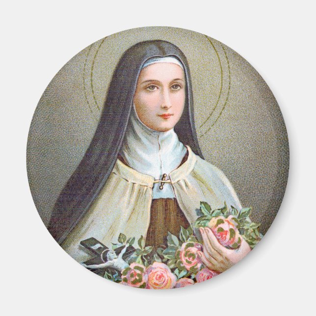 Imán Santa Teresa de Lisieux la Flor Pequeña (BJE 01) (Frente)