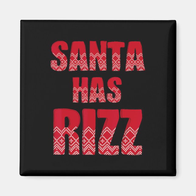 Imán Santa Tiene Rizz - Navidad Divertida con Argot de  (Frente)